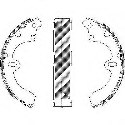 WOKING Z434500 Комплект тормозных колодок