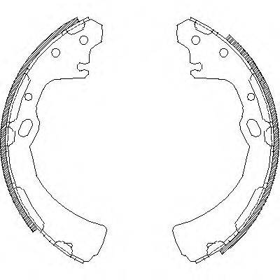 WOKING Z438400 Комплект тормозных колодок
