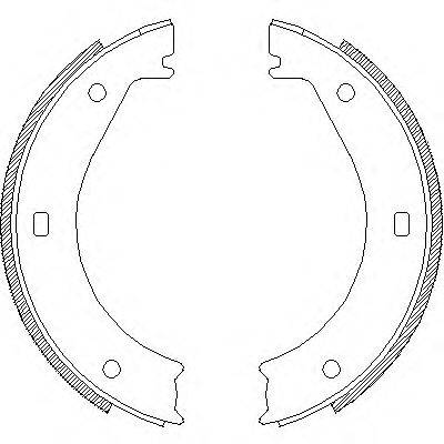WOKING Z440400 Комплект тормозных колодок, стояночная тормозная система
