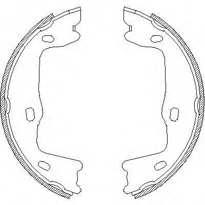 WOKING Z465100 Комплект тормозных колодок, стояночная тормозная система