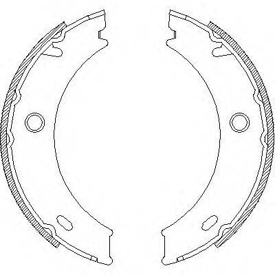 WOKING Z471401 Комплект тормозных колодок, стояночная тормозная система