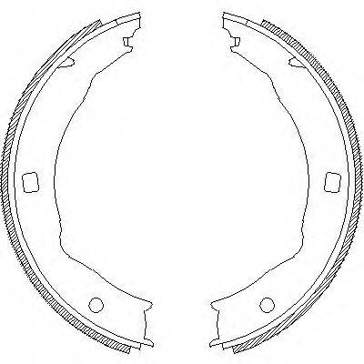 WOKING Z471700 Комплект тормозных колодок, стояночная тормозная система