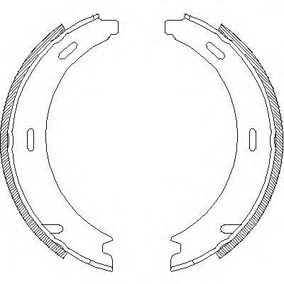 WOKING Z409402 Комплект тормозных колодок, стояночная тормозная система