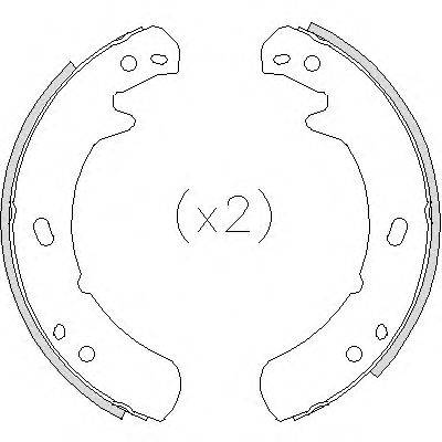 WOKING Z420900 Комплект тормозных колодок, стояночная тормозная система