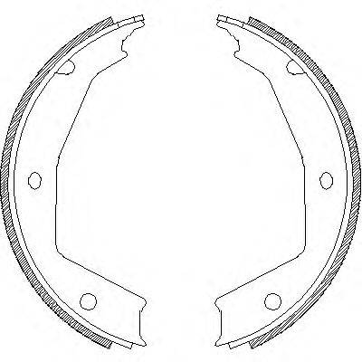 WOKING Z470500 Комплект тормозных колодок, стояночная тормозная система