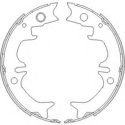 WOKING Z473100 Комплект тормозных колодок, стояночная тормозная система