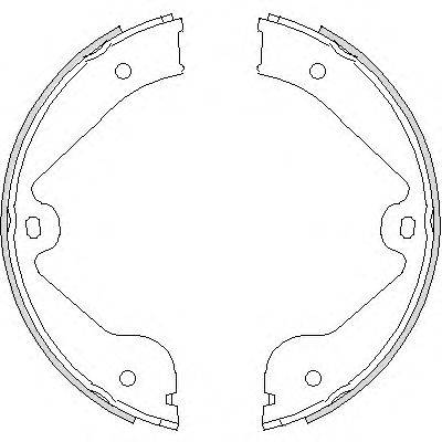 WOKING Z473500 Комплект тормозных колодок, стояночная тормозная система
