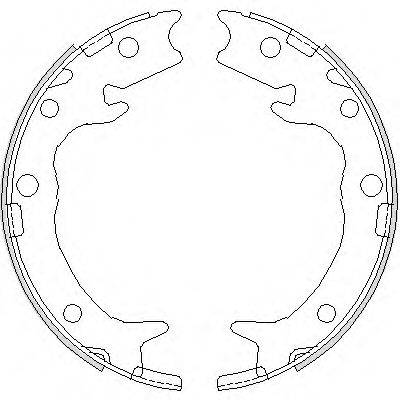 WOKING Z473700 Комплект тормозных колодок, стояночная тормозная система