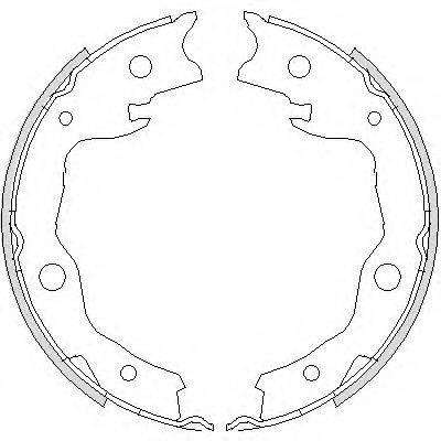 WOKING Z475200 Комплект тормозных колодок, стояночная тормозная система