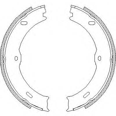WOKING Z474600 Комплект тормозных колодок, стояночная тормозная система