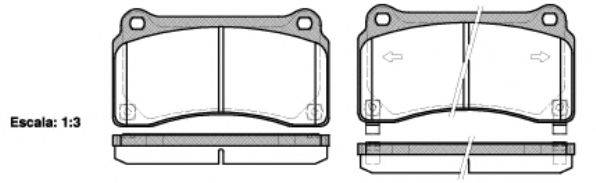 WOKING P1527302 Комплект тормозных колодок, дисковый тормоз