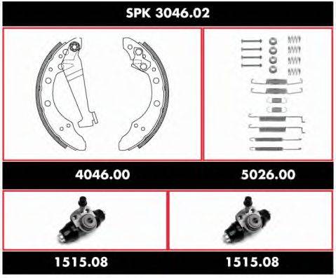 WOKING SPK304602 Комплект тормозов, барабанный тормозной механизм