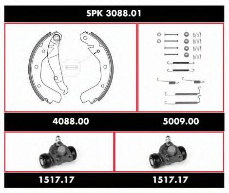 WOKING SPK308801 Комплект тормозов, барабанный тормозной механизм