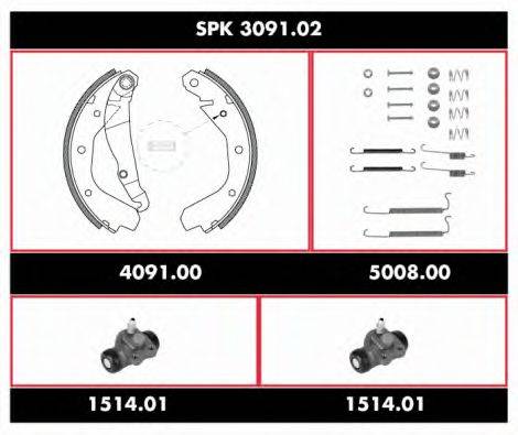 WOKING SPK309102 Комплект тормозов, барабанный тормозной механизм
