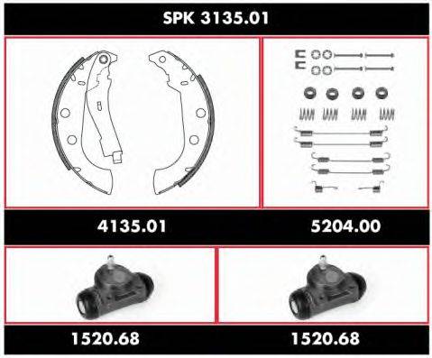 WOKING SPK313501 Комплект тормозов, барабанный тормозной механизм