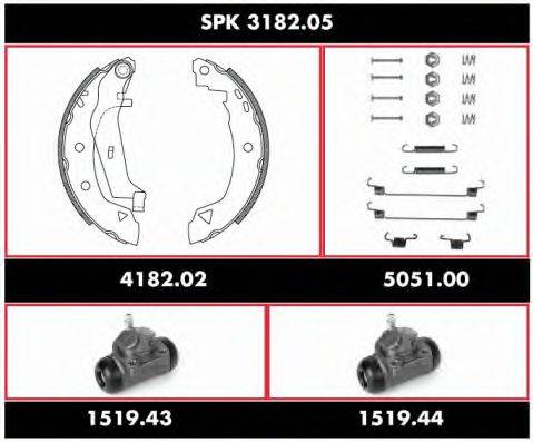 WOKING SPK318205 Комплект тормозов, барабанный тормозной механизм