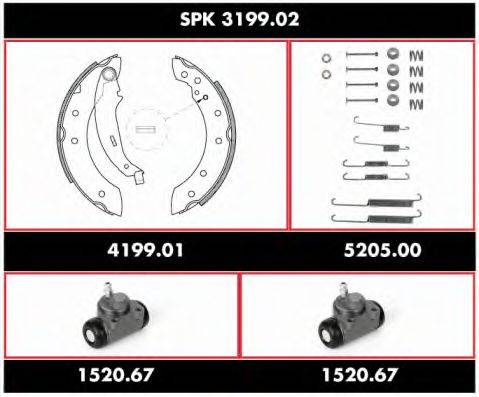 WOKING SPK319902 Комплект тормозов, барабанный тормозной механизм