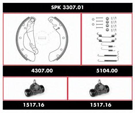 WOKING SPK330701 Комплект тормозов, барабанный тормозной механизм