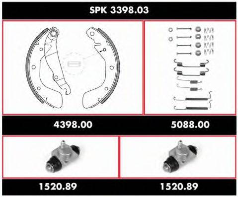 WOKING SPK339803 Комплект тормозов, барабанный тормозной механизм