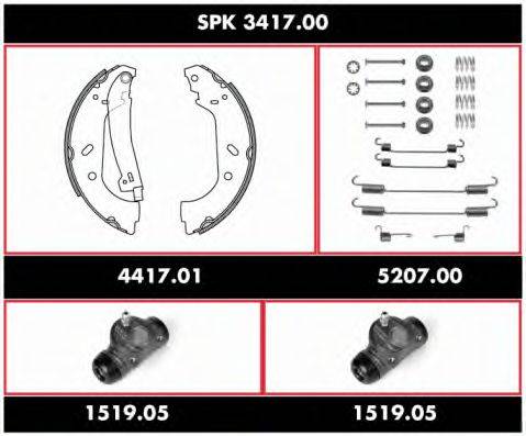 WOKING SPK341700 Комплект тормозов, барабанный тормозной механизм