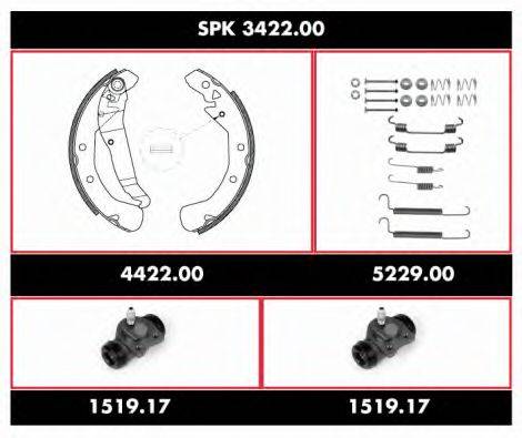 WOKING SPK342200 Комплект тормозов, барабанный тормозной механизм