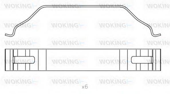 WOKING ACA852800 Комплектующие, колодки дискового тормоза