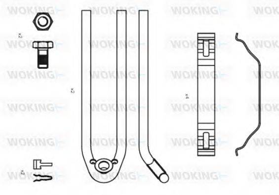 WOKING ACA853600 Комплектующие, колодки дискового тормоза