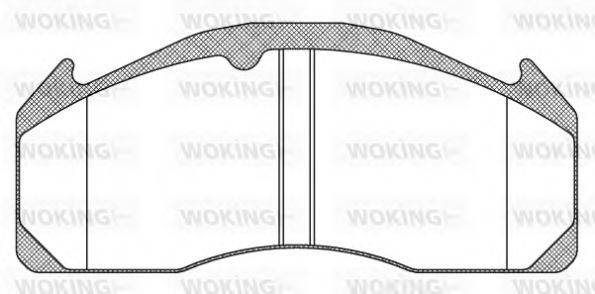 WOKING JSA1133310 Комплект тормозных колодок, дисковый тормоз