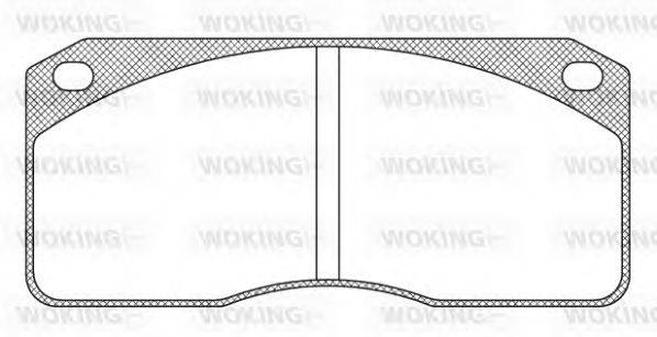 WOKING JSA378300 Комплект тормозных колодок, дисковый тормоз