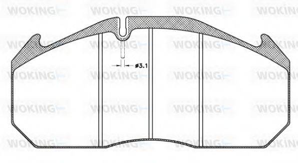 WOKING JSA406310 Комплект тормозных колодок, дисковый тормоз