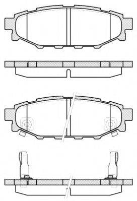 WOKING P1036312 Комплект тормозных колодок, дисковый тормоз