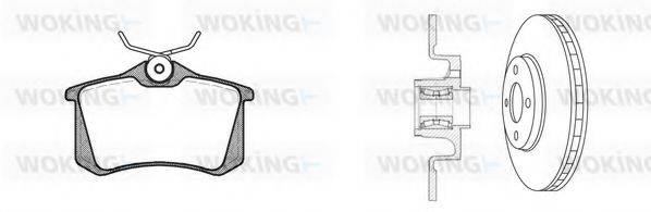 WOKING 8363324 Комплект тормозов, дисковый тормозной механизм
