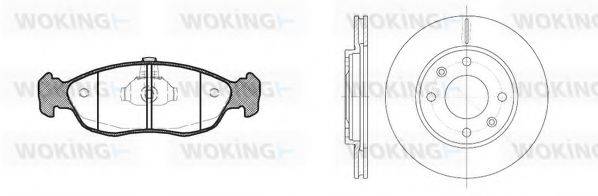 WOKING 8561302 Комплект тормозов, дисковый тормозной механизм