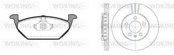 WOKING 8733302 Комплект тормозов, дисковый тормозной механизм