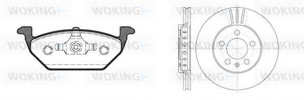WOKING 8733307 Комплект тормозов, дисковый тормозной механизм
