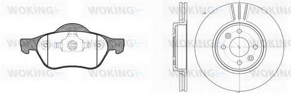 WOKING 8862301 Комплект тормозов, дисковый тормозной механизм