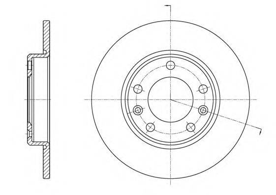 WOKING D6158500 Тормозной диск