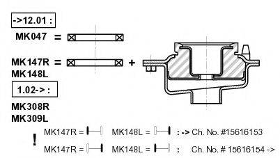 MONROE MK148L Опора стойки амортизатора