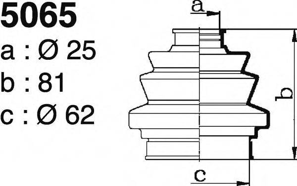 DEPA 5065 Комплект пылника, приводной вал