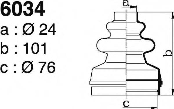 DEPA 6034 Комплект пылника, приводной вал