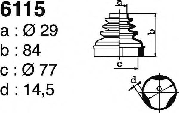DEPA 6115 Комплект пылника, приводной вал