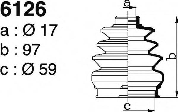 DEPA 6126 Комплект пылника, приводной вал