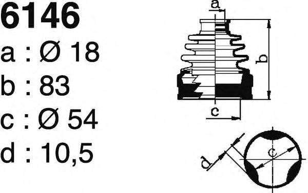 DEPA 6146 Комплект пылника, приводной вал