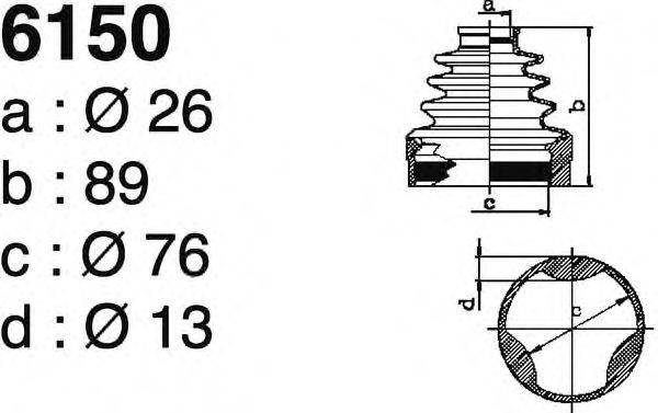 DEPA 6150 Комплект пылника, приводной вал