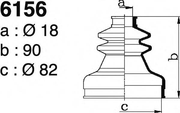 DEPA 6156 Комплект пылника, приводной вал