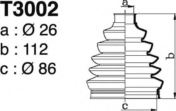 DEPA T3002 Комплект пылника, приводной вал