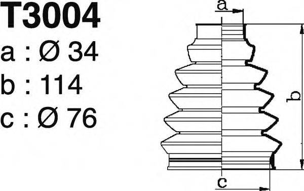 DEPA T3004 Комплект пылника, приводной вал