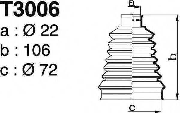 DEPA T3006 Комплект пылника, приводной вал