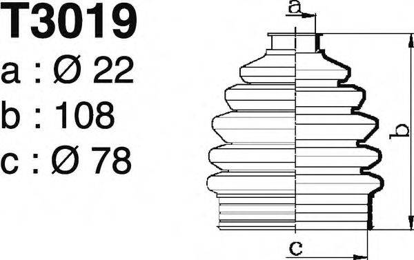 DEPA T3019 Комплект пылника, приводной вал