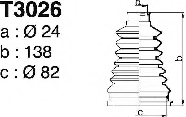 DEPA T3026 Комплект пылника, приводной вал